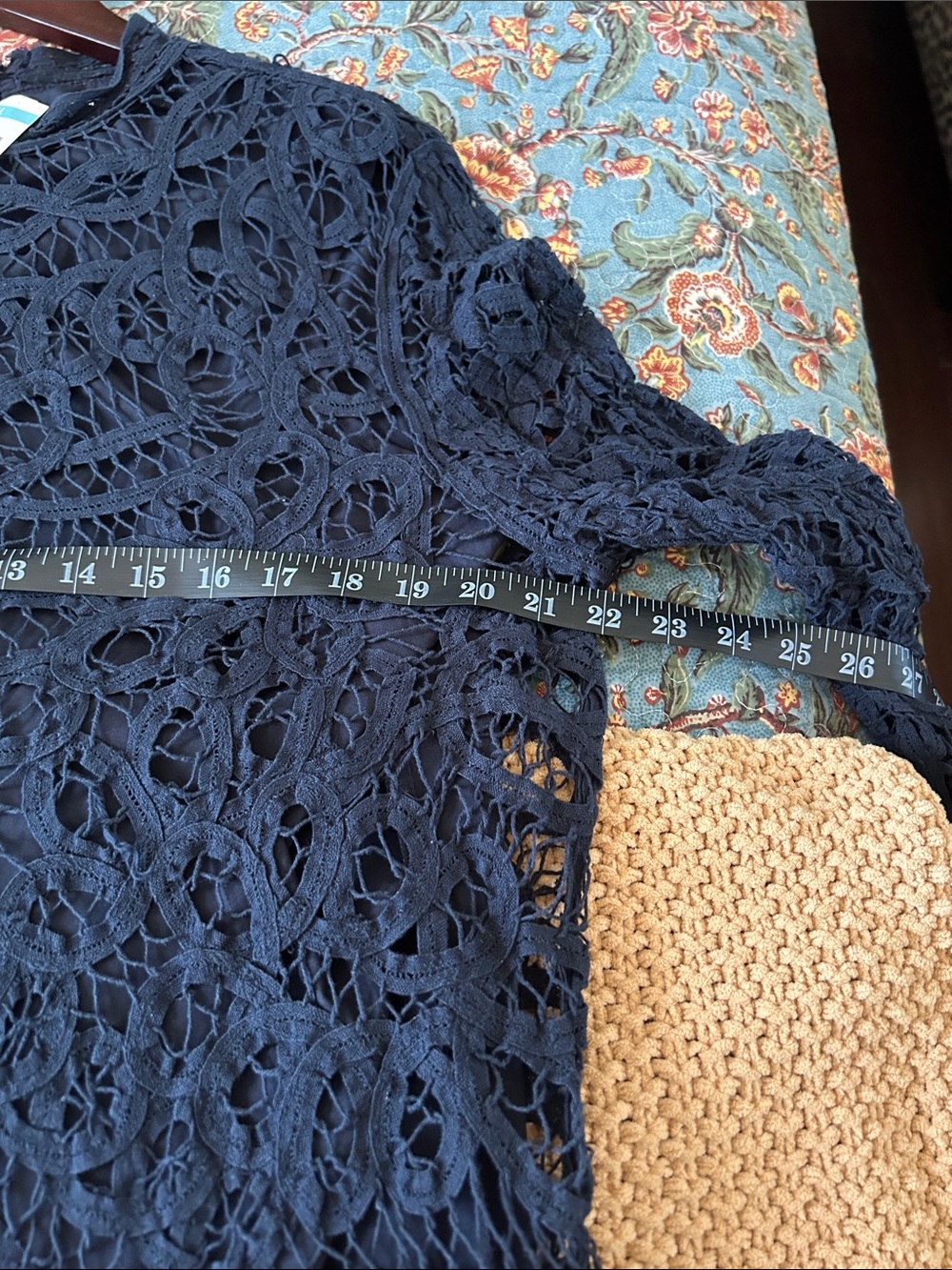 I.McLaughlin Crochet Long Sleeve Top - Navy - Picture 8 of 8